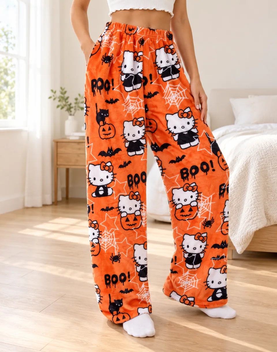 Spodnie Hello Kitty Halloween na sylwetce